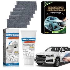 Nano Sparkle Cloth Car Scratch Remover Set, Magic Nano Sparkle Cleaning Cloth Car Scratch Remover, Nano Sparkle Cloth and Car Scratch Repair Paste for Deep Scratch Repair