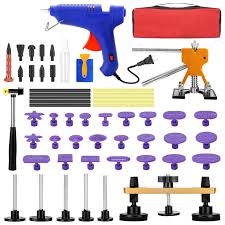 57 Pieces of Dent Removal Tool, Paint-Free Dent Puller, Car Dent Repair Tool, with Adjustable Width, for Car Dent Removal, Hail Damage Repair, Auto Body Collision Fix